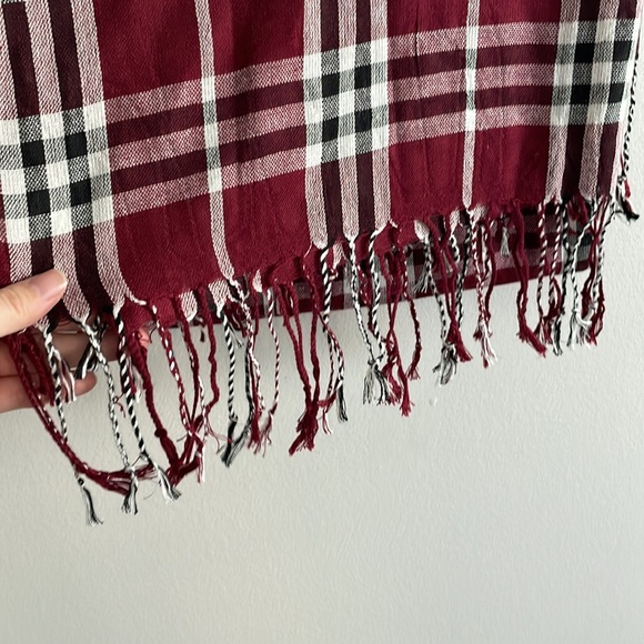 Checkered print plaid scarf gingham scarf - Picture 4 of 4